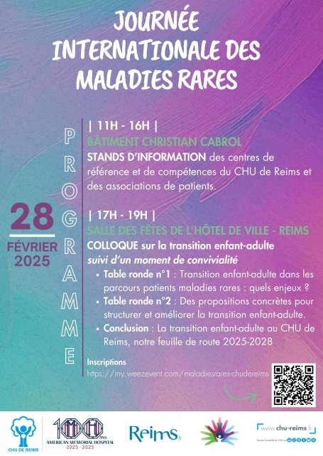 Journée internationale des maladies rares 2025 reims Accueil cancer